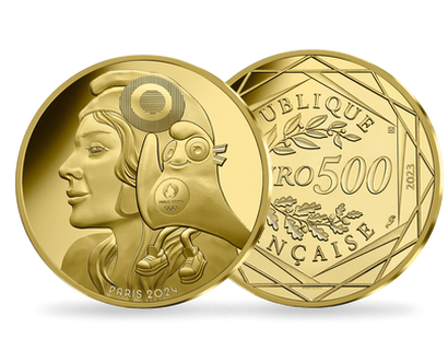 NOUVEAUTÉ: Une monnaie d'investissement en or pur: «500€ Mascotte et Marianne » 2023