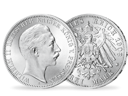 Silbermünze "Kaiser Wilhelm II."