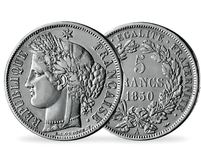 Monnaie 5 Francs Argent Céres IIème République