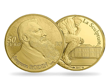 Monnaie de 50 Euros Rodin en or pur «Les 7 Arts» 2017 