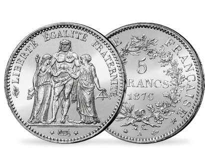Monnaie ancienne 5 Francs argent Hercule IIIème République