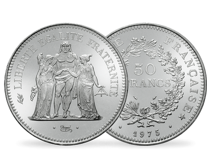 Monnaie ancienne en argent "50 Francs - Vème République"