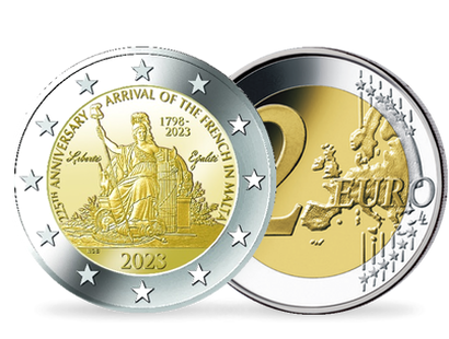 Monnaie commémorative de 2€ « le 225e anniversaire de l'arrivée des français à Malte » 2023