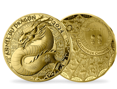 En avant-première : la monnaie de 50€ en or pur « Année du dragon  » 2024