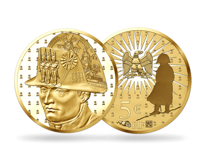 Monnaie officielle de 5 Euros en or pur «Napoléon Bonaparte» 2021