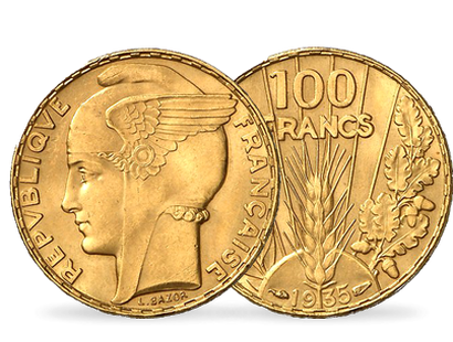 Monnaie 100 Francs «Bazor» en or massif