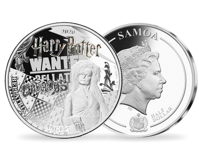 Monnaie officielle argentée et colorisée «Harry Potter - Bellatrix Lestrange» 2020