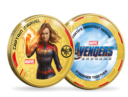 Frappe dorée à l'or pur «Marvel Endgame: Captain Marvel»
