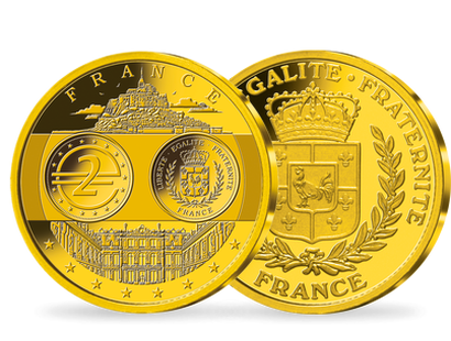Frappe en or en hommage à la monnaie de 2 Euros