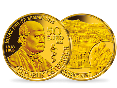 50-Euro-Goldmünze 2008 ''Ignaz Philipp Semmelweis''