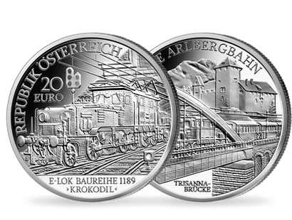 20-Euro-Silbermünze 2009 ''Die Elektrifizierung der Bahn''