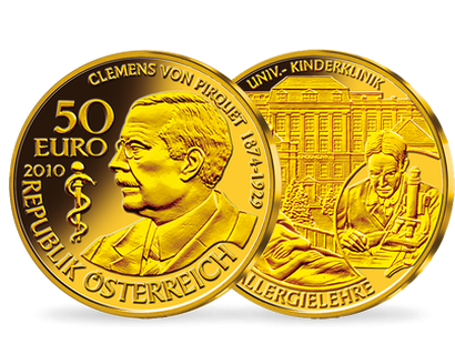 50-Euro-Goldmünze 2010 ''Clemens von Pirquet''