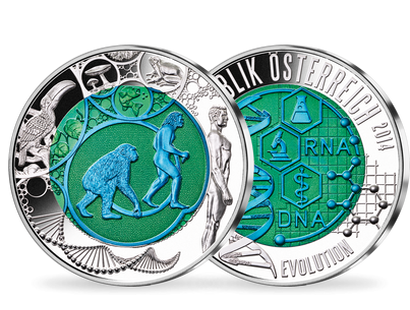 25 Euro Silber-Niob-Münze 2014 ''Evolution'', Österreich 2014