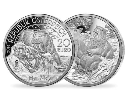20-Euro-Silbermünze 2014 ''Tertiär - Leben auf der Erde''