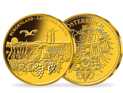 ''Das Burgenland'' in edlem Gold