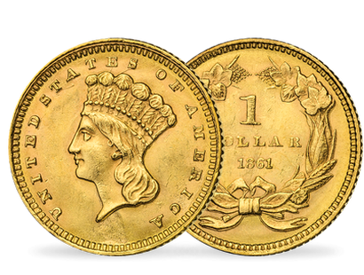 Das 2er Gold-Set ''Liberty Head 1861 - Abraham Lincoln''