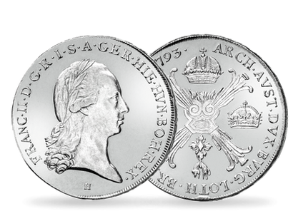 Originales Silber-Kronentaler-Set von ''Kaiser Franz II. (I.)''