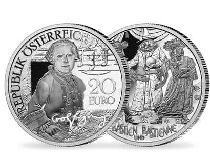 20-Euro-Silbermünze 2015 ''Mozart - Das Wunderkind''