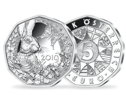 Österreichs 5-Euro-Silbermünze ''Frühlingserwachen'' 2019