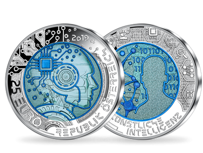 25 Euro Silber-Niob-Münze 2019 "Künstliche Intelligenz"