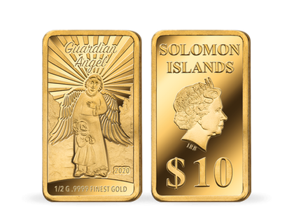 Monnaie Lingot de 10 Dollars en or le plus pur « Ange gardien » 