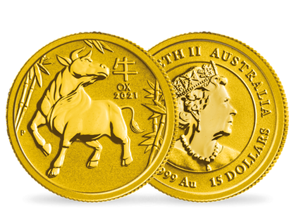 1/10-Unze-Goldmünze "Jahr des Büffels" aus Australien