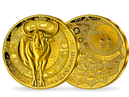 Frankreichs 50-Euro-Goldmünze "Jahr des Büffels" 2021