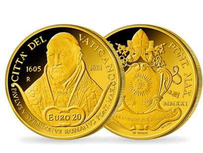 20-Euro-Goldmünze "400. Todestag Papst Paul V." aus dem Vatikan