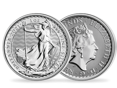 Englands Anlage-Klassiker "Britannia" 2021 aus 1 Unze Silber