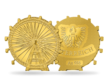 1-Gramm-Goldausgabe "Wiener Riesenrad"