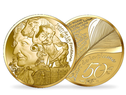 50-Euro-Goldmünze "Jean De La Fontaine" aus Frankreich