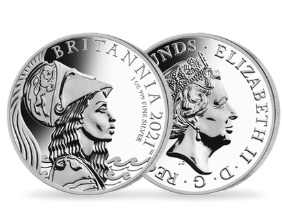 1-Unze-Silbermünze "Britannia" aus dem Vereinigten Königreich