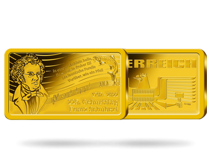 Jubiläums-Goldbarren zum 225. Geburtstag von Franz Schubert