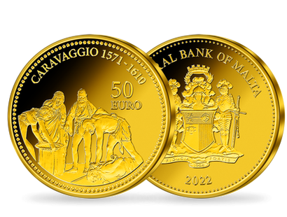 Malta: 50-Euro-Goldmünze "Caravaggio - Die Enthauptung Johannes des Täufers"