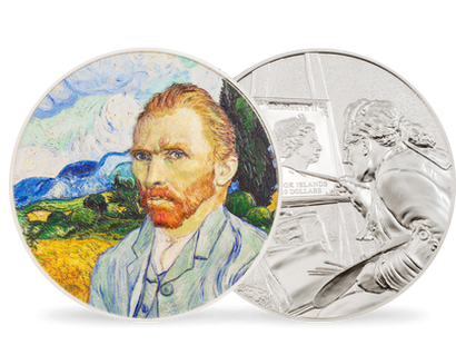 Silber-Gedenkmünze "Vincent Van Gogh" mit Farbveredelung