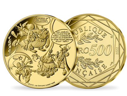 Frankreichs 500-Euro-Goldmünze "Asterix - Zaubertrank"