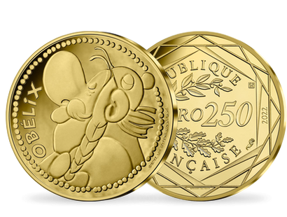 Frankreichs 250-Euro-Goldmünze "Obelix"