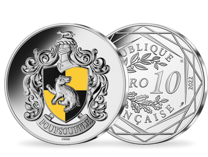 10-Euro-Silbermünze "Hufflepuff" aus Frankreich