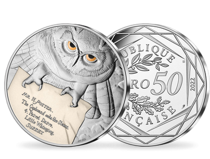 50-Euro-Silbermünze "Brief aus Hogwarts" aus Frankreich