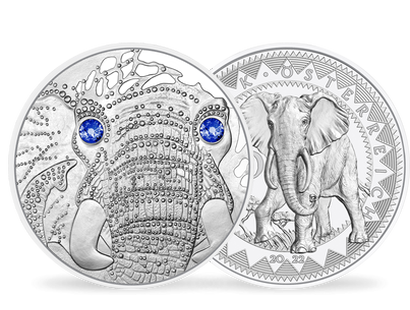 Österreichs 20-Euro-Silbermünze 2022 "Ruhe des Elefanten"
