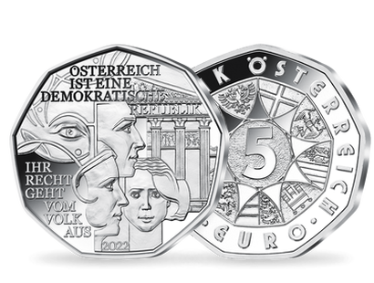 5-Euro Silbermünze 2022 "Demokratie"