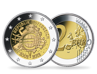 Österreich 2012: 10 Jahre Euro-Bargeld