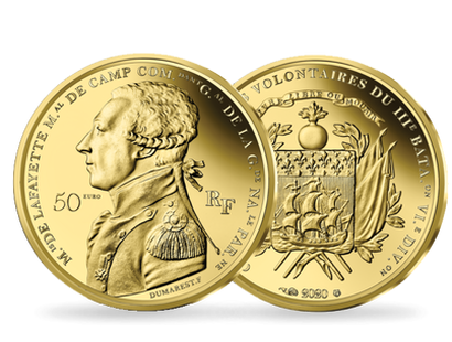 La monnaie de 50€ or « Grandes dates de l'humanité - La Fayette » France 2020 