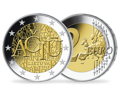 Monnaie de 2 Euros Lituanie « Langue Lituanienne » 2015