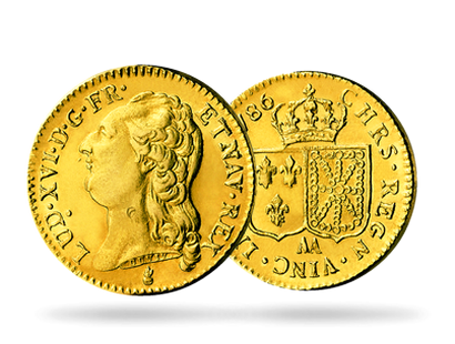 Monnaie ancienne Louis d'or «Louis XVI buste nu»