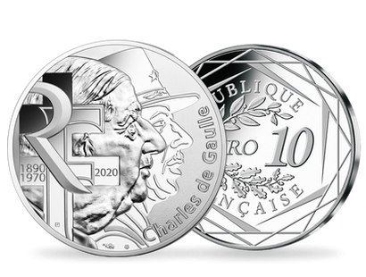 La monnaie de 10 Euros argent « Charles De Gaulle » France 2020