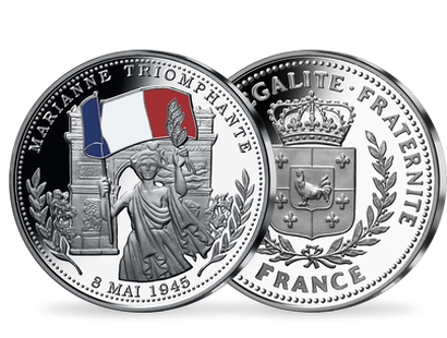 La frappe « Marianne Triomphante » en argent pur colorisé, première livraison de la collection « La France Victorieuse » 