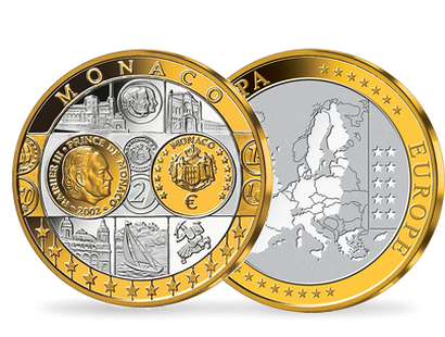 Première frappe en hommage à l'Euro en cuivre argenté: «Monaco»