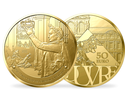 Monnaie officielle 50 Euros en or pur «Louvre - Sacre de Napoléon par David» 2021