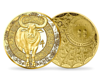 Monnaie de 50€ en or pur «Année du Buffle» 2021